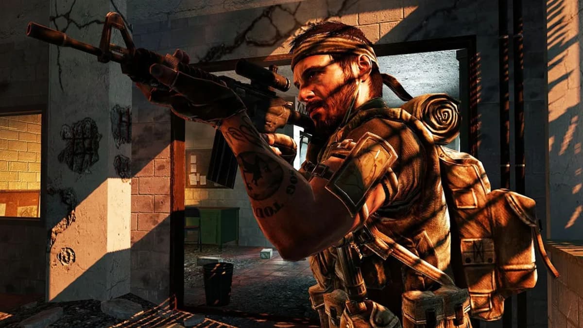 Woods aiming Famas up high in Black Ops 1